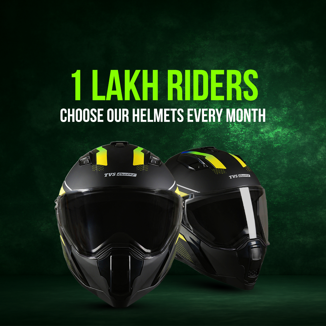 TVS Racing Anti Matter Full Face Helmet for Bike & Motorcycle Riders #-DOT & ISI Certified-Lightweight ABS Shell, UV Resistant-Ventilated Comfort Liner, Quick-Release Visor & Chin Strap